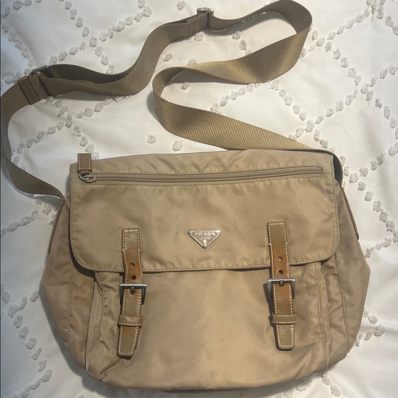 Prada Beige Messenger/Crossbody Bag